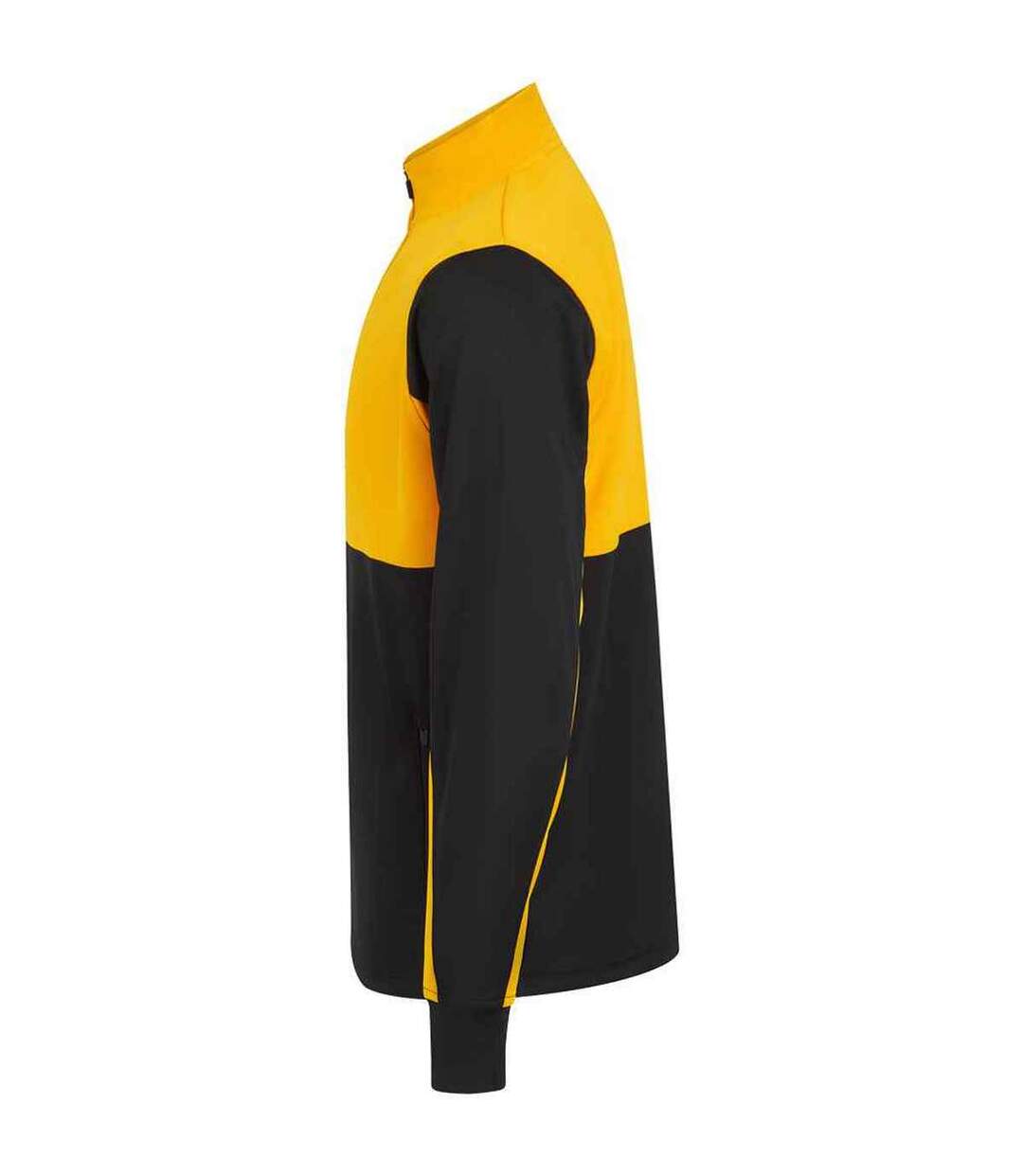 Mens quarter zip track top black/gold Finden & Hales-3