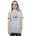 Disney T-shirt boyfriend en coton Femme/Ladies Lilo & Stitch Cracking Egg (Gris sportif) - UTBI30385-2