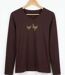 Tee-shirt MAYFLOWER NAPOLI4 chocolat à sérigraphie poule : confort naturel et style authentique-2