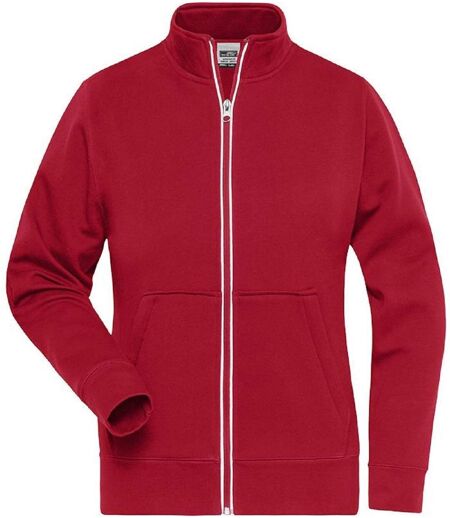 Veste sweat zippée workwear - Femme - JN1809 - rouge