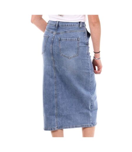 Jupe en jean bleu femme monday premium meb