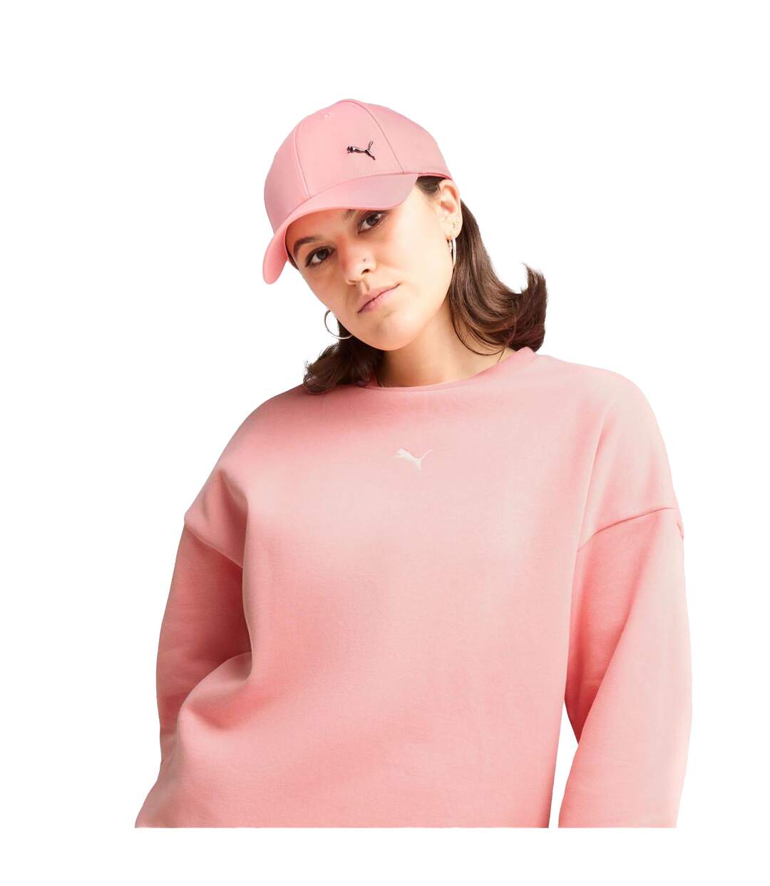 Casquette De Baseball Style Logo Métallique Essential Rose Puma-1