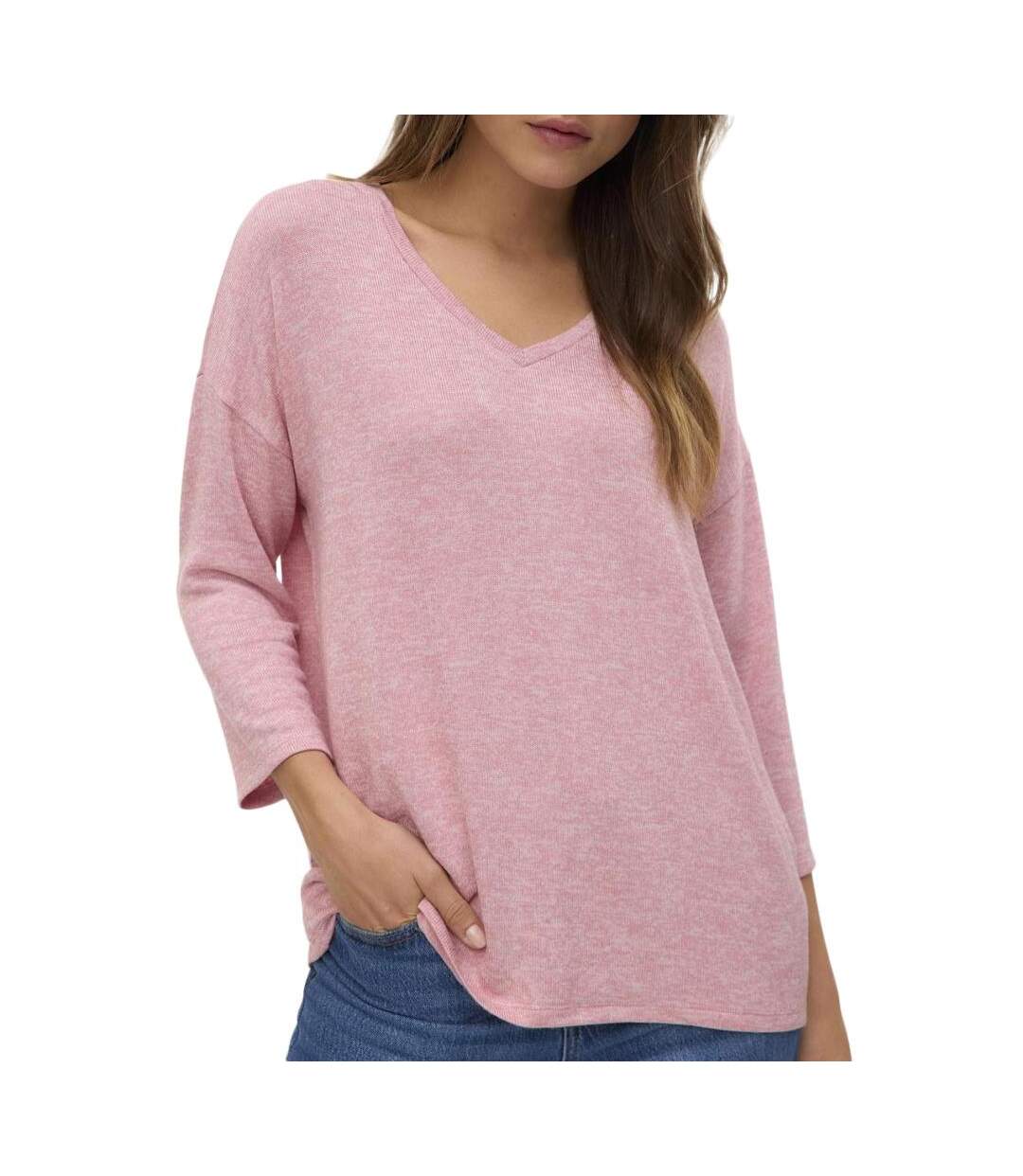Pull rose femme vero moda briannas-1