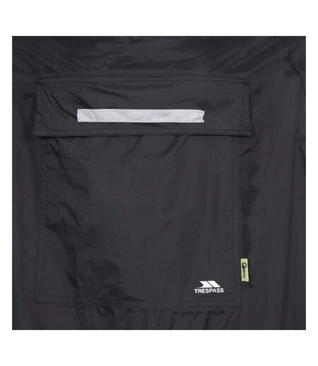 Trespass Qikpac Unisex Hooded Waterproof Packaway Poncho (Black) - UTTP422