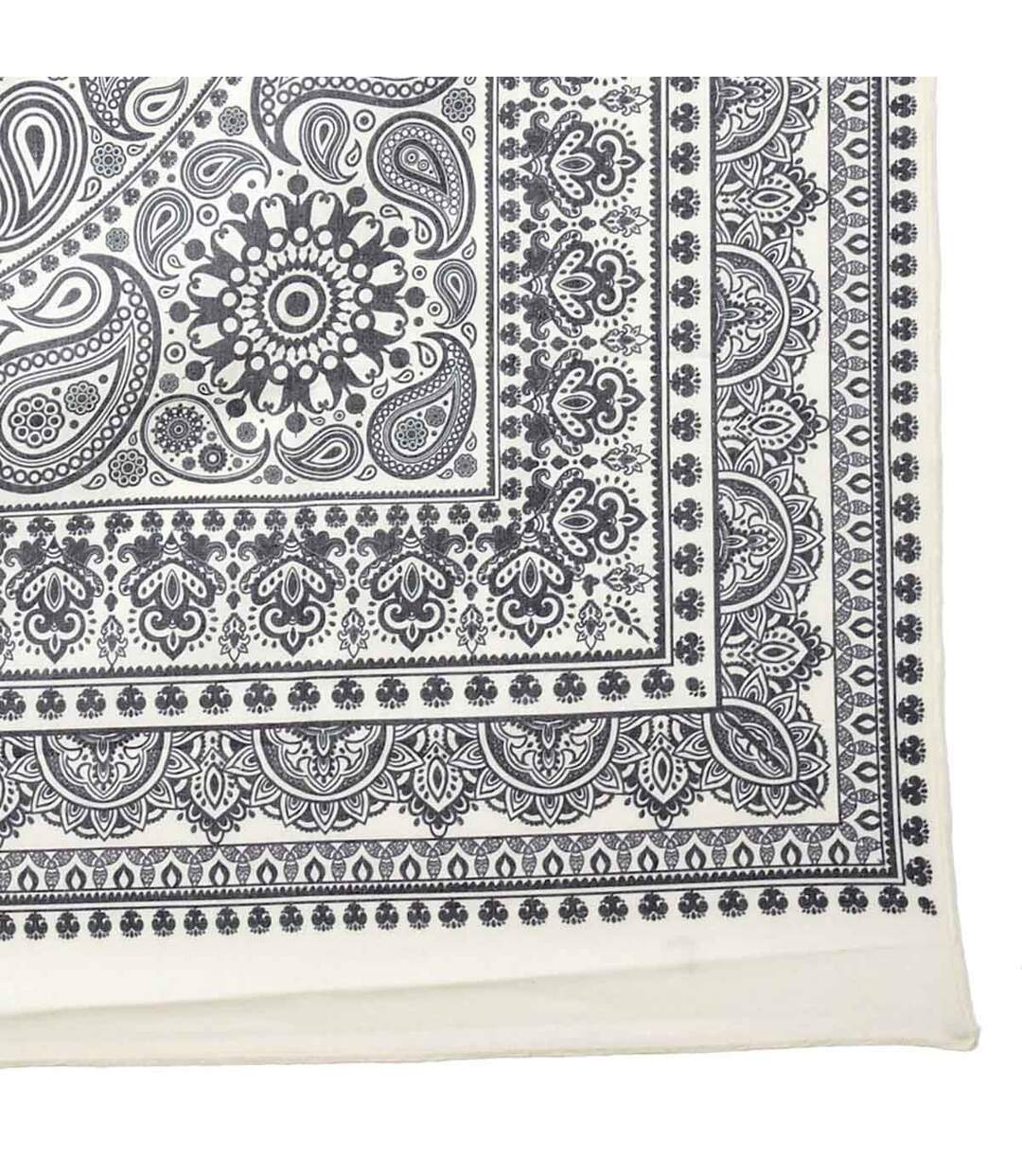 Tapisserie Murale Déco Mandala 150cm Gris-2