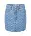 Mini Jupe Motif/style Monogramme Femme Bleu Clair Off White-1