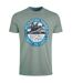 Mens coasting graphic t-shirt dusty teal Weird Fish-1
