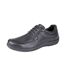 IMAC Mens Waterproof Extra Wide Lace Up Casual Shoes (Black) - UTDF1183