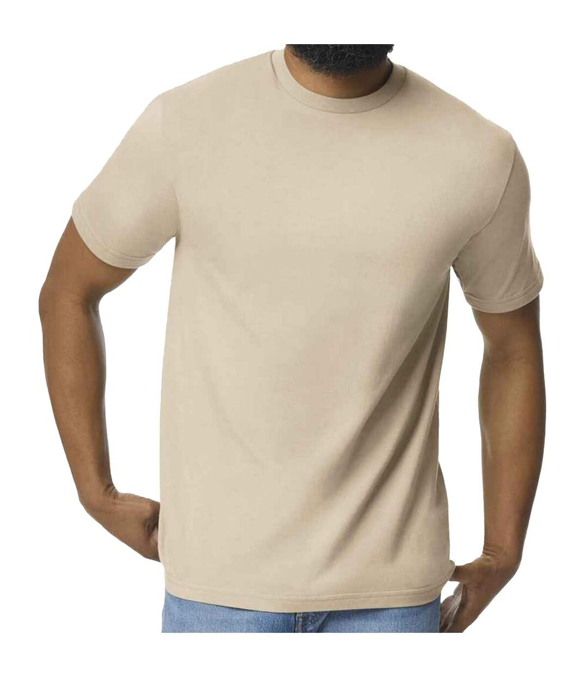Gildan Mens Midweight Soft Touch T-Shirt (Sand)