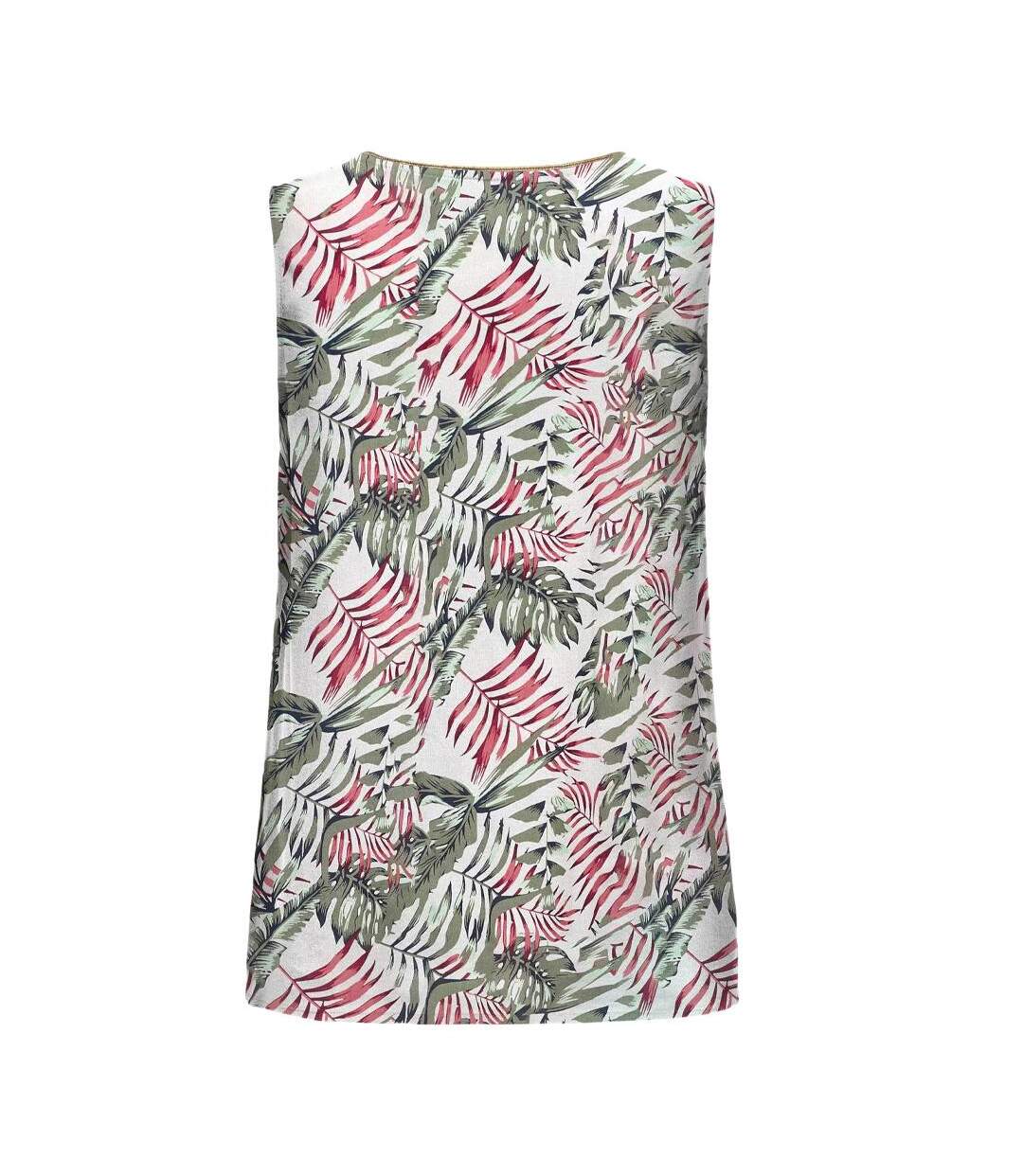 T-Shirt blanc/kaki femme only onlselina - l-1