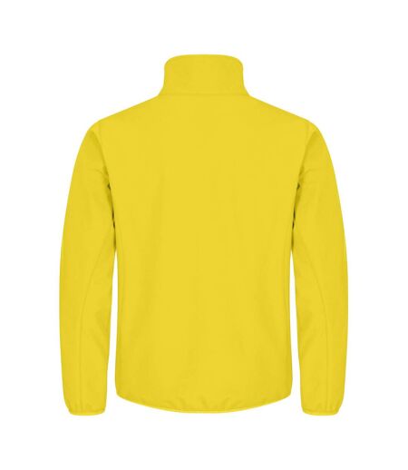 Mens classic soft shell jacket lemon Clique