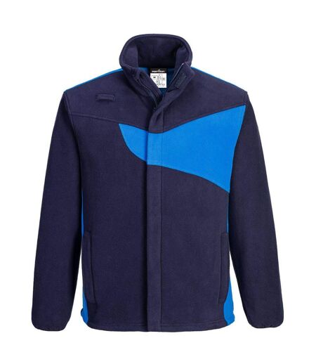 Mens pw2 fleece jacket navy/royal blue Portwest