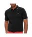 Polo noir homme calvin klein jeans stretch - l-1