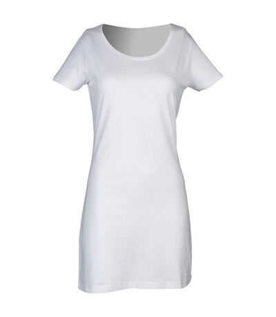 Skinni Fit Womens/Ladies T-Shirt Dress (White) - UTPC7088