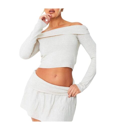 Womens/ladies Ruched Top Beige Missy Empire