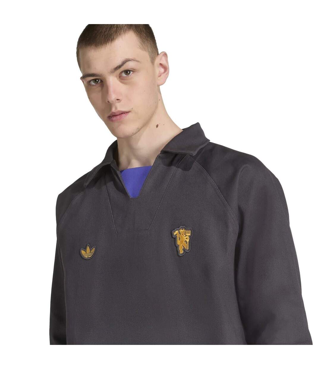 Haut D´entraînement Motif/style Manchester United Fc Terrace Icons Homme Noir Adidas-4