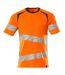 T-shirt Accelerate Safe Homme Orange Fluo Bleu Pétrole Mascot-1