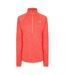 Womens/ladies Tech Textured Half Zip Top Light Pink White Under Armour-1