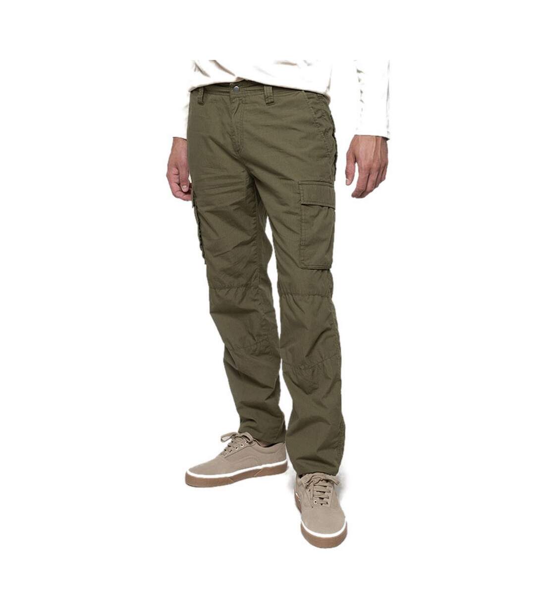 Pantalon cargo homme beige Kariban