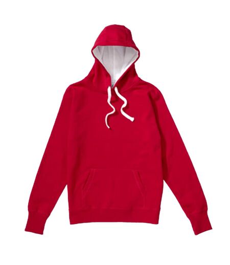 Sweatshirt À Capuche Femme Rouge Blanc SG