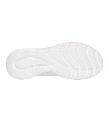Womens/ladies Bobs Sport Squad Waves Trainers White Skechers