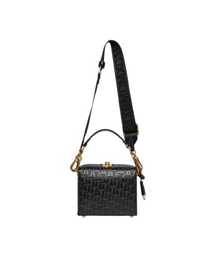 Bnoya Monogram Crossbody Bag One Size Black Gold Print Steve Madden
