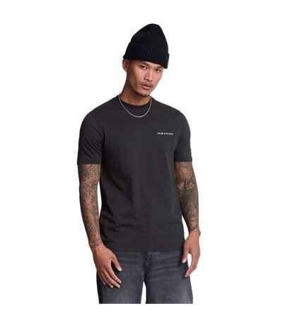 T-shirt Style Logo Brodé Homme Noir Blanc Lyle & Scott