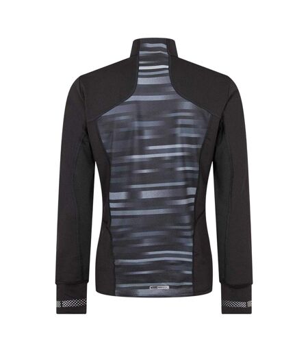 Mens Quarter Zip Long-sleeved Top Black Puma