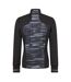 Mens Quarter Zip Long-sleeved Top Black Puma-2