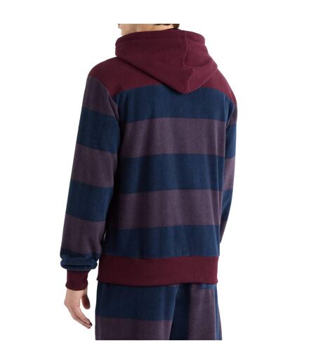 Mens multi stripe panelled hoodie winetasting Umbro