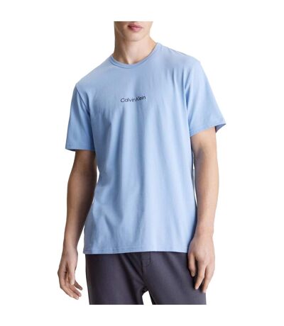 Mens Crew Neck Lounge T-shirt Blue Calvin Klein