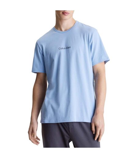 Mens Crew Neck Lounge T-shirt Blue Calvin Klein