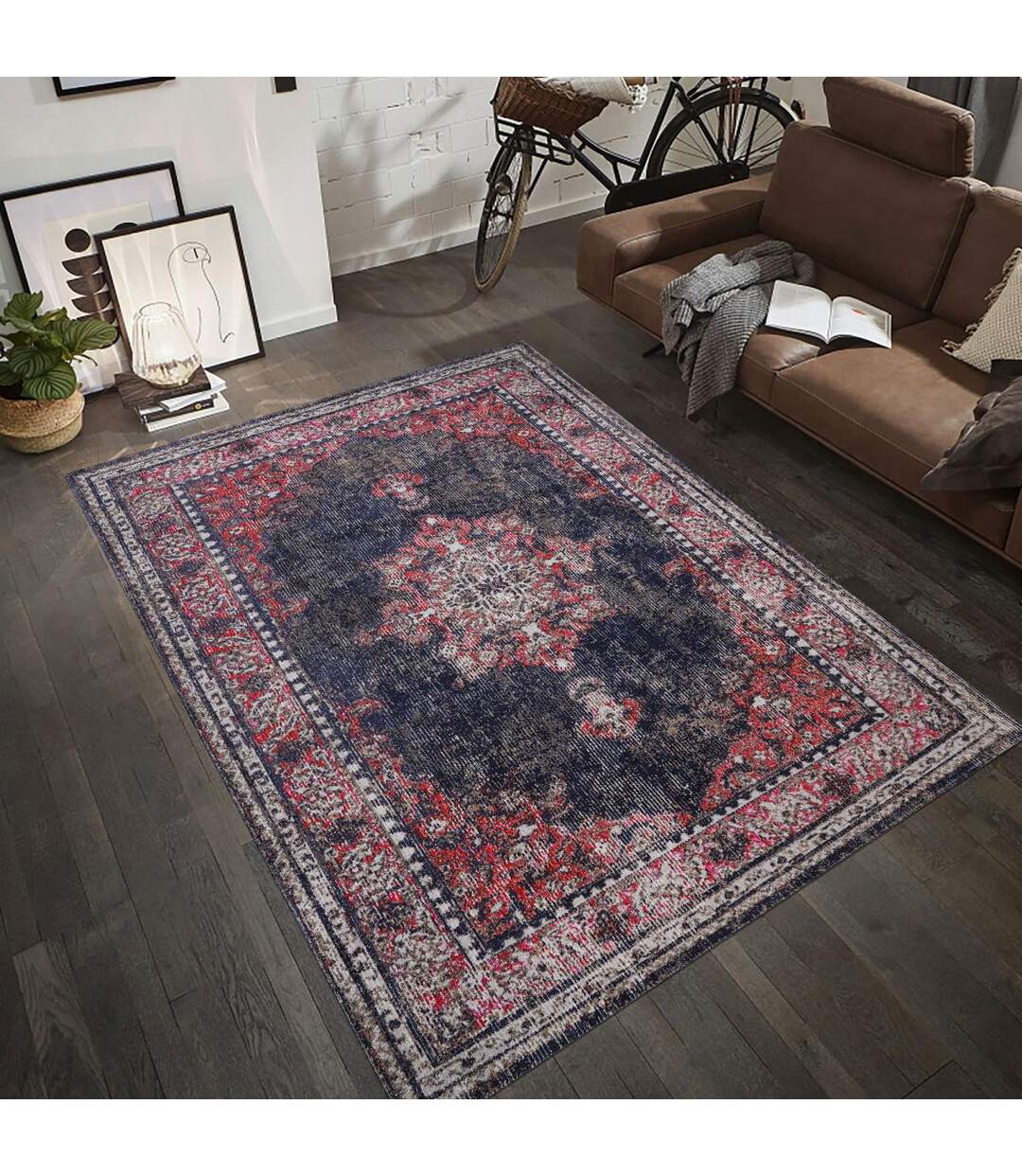 Tapis extérieur tissé kilim rectangle OZLEM-4