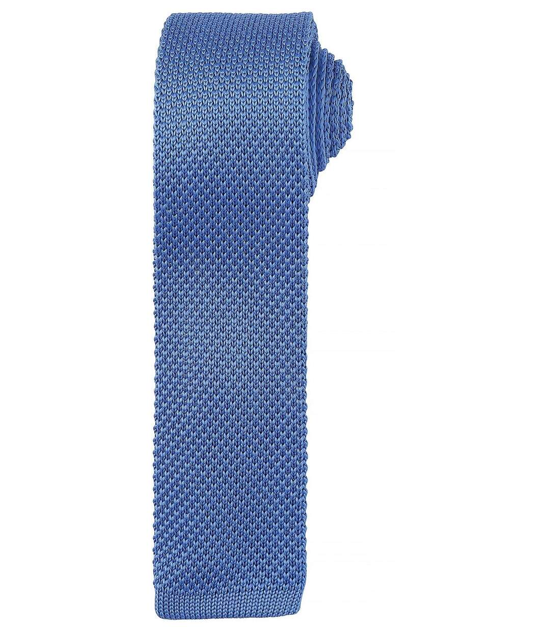 Cravate fine tricotée - PR789 - bleu-1