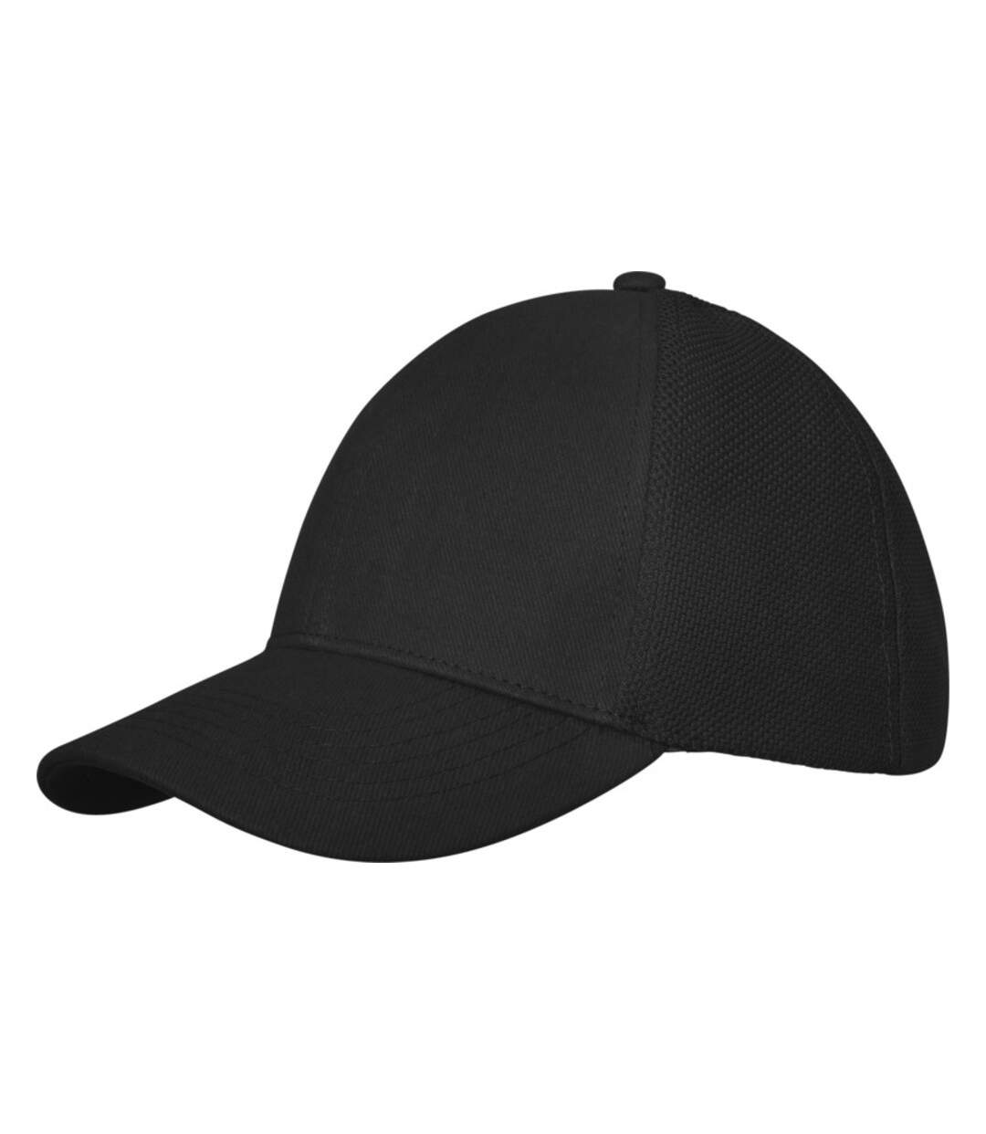 Unisex adult drake 6 panel trucker cap solid black Elevate-3