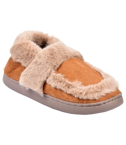 PANTOUFLE Femme Chausson COCOONING MD8661 CAMEL