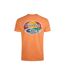 Mens land and sea graphic back print t-shirt pumpkin Weird Fish-2