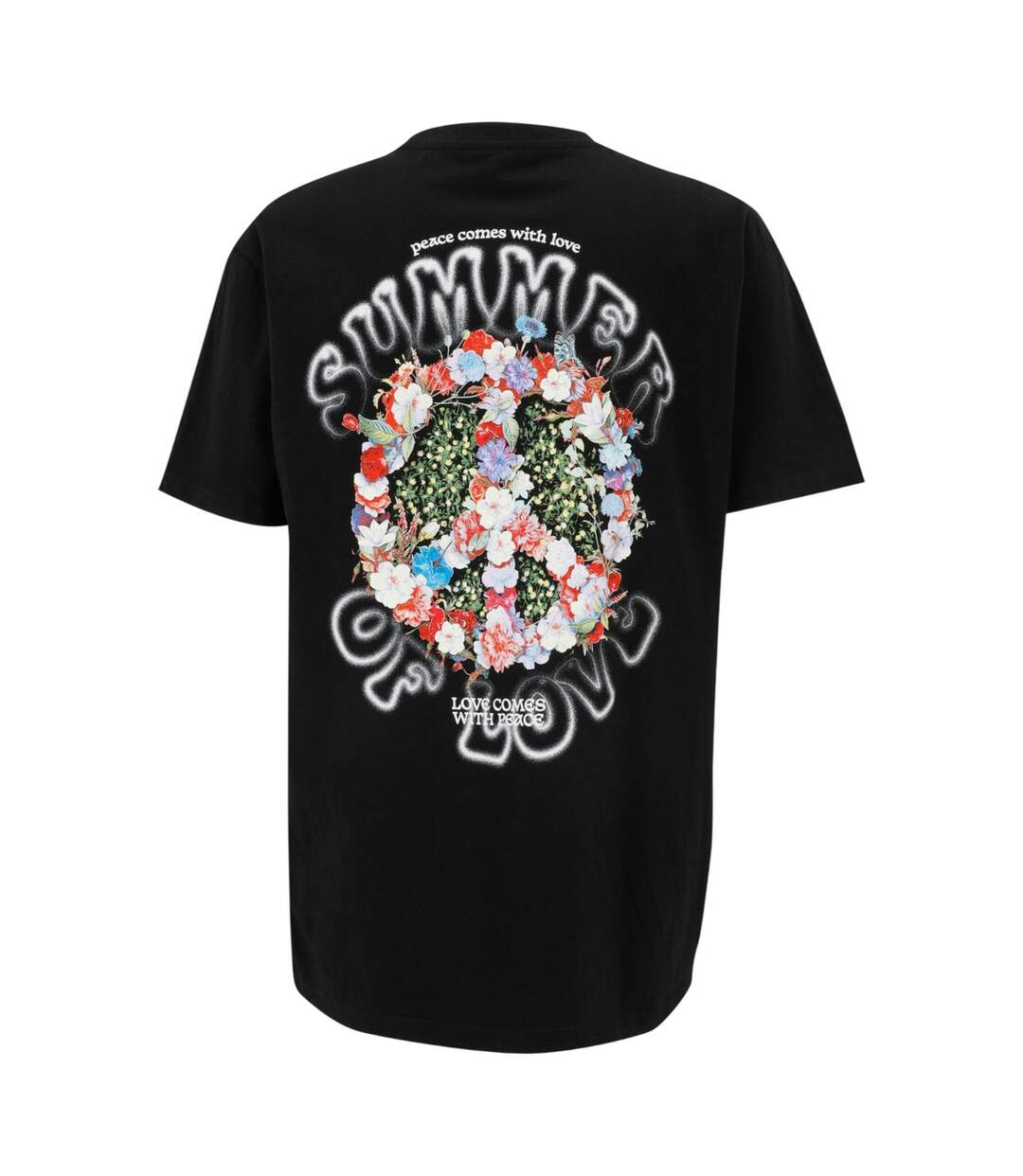 Mens Summer Of Love Oversized T-shirt Noir Mister Tee-3