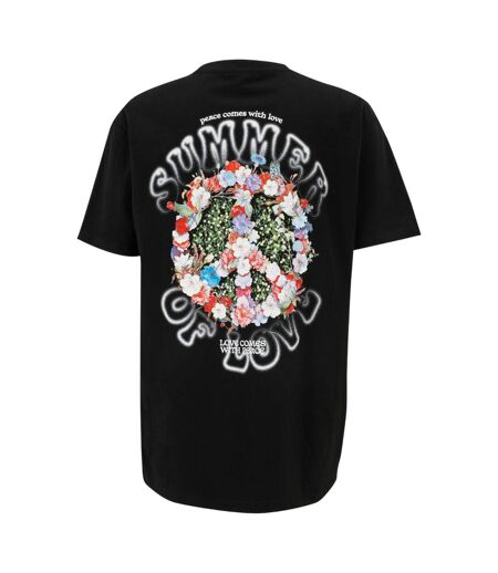 Mens Summer Of Love Oversized T-shirt Noir Mister Tee