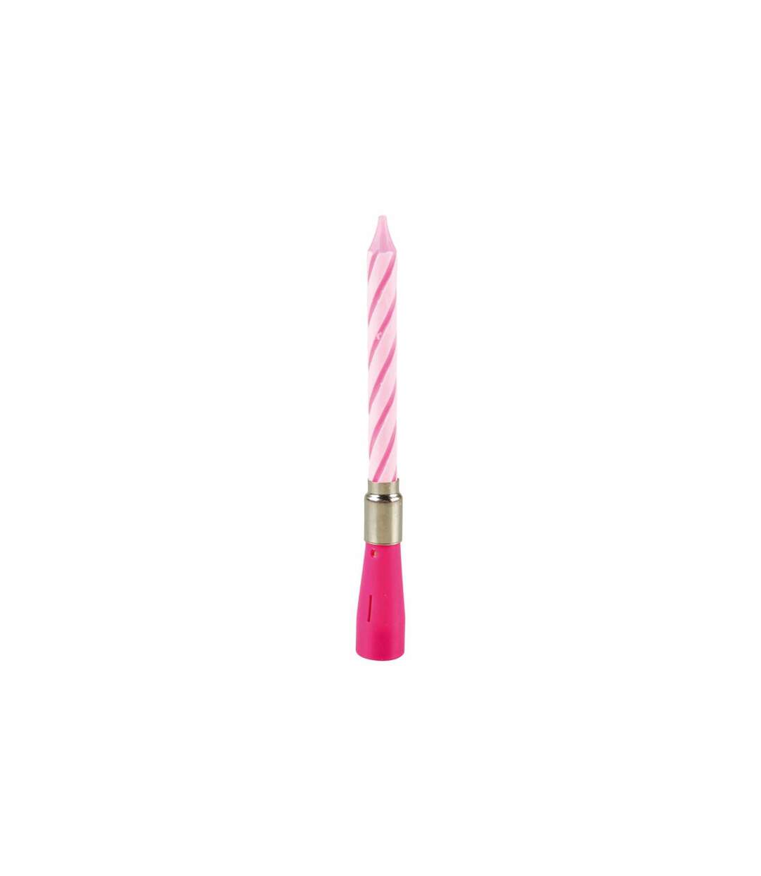 Bougie d'Anniversaire Musicale 12cm Rose