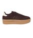 Womens/ladies Newbury Suede Platform Trainers Brown White Gum Jack Wills-1