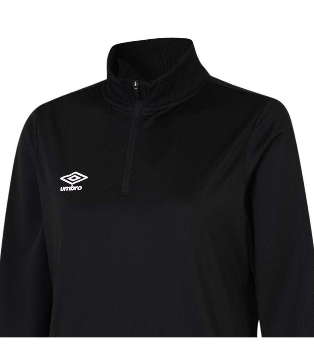 Womens/ladies Club Essential Half Zip Sweatshirt Black Umbro-3