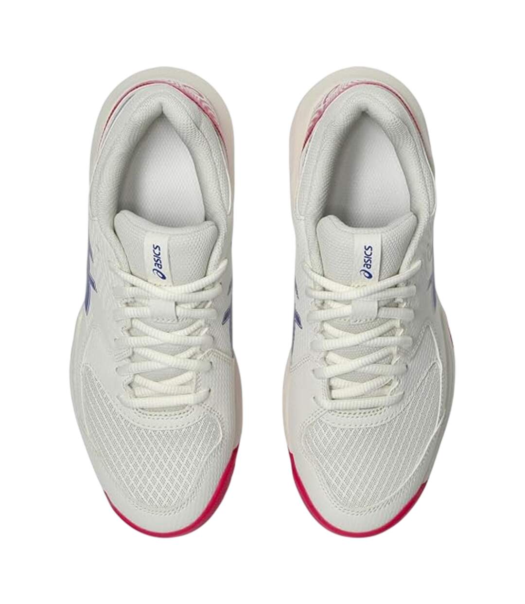 Chaussures De Tennis Dedicate Clay Femme Blanc Rouge Cramoisi Cobalt Foncé Asics-3