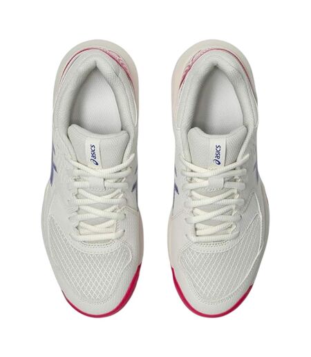Chaussures De Tennis Dedicate Clay Femme Blanc Rouge Cramoisi Cobalt Foncé Asics