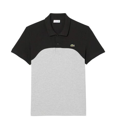 Mens Colour Block Polo Shirt Grey Lacoste