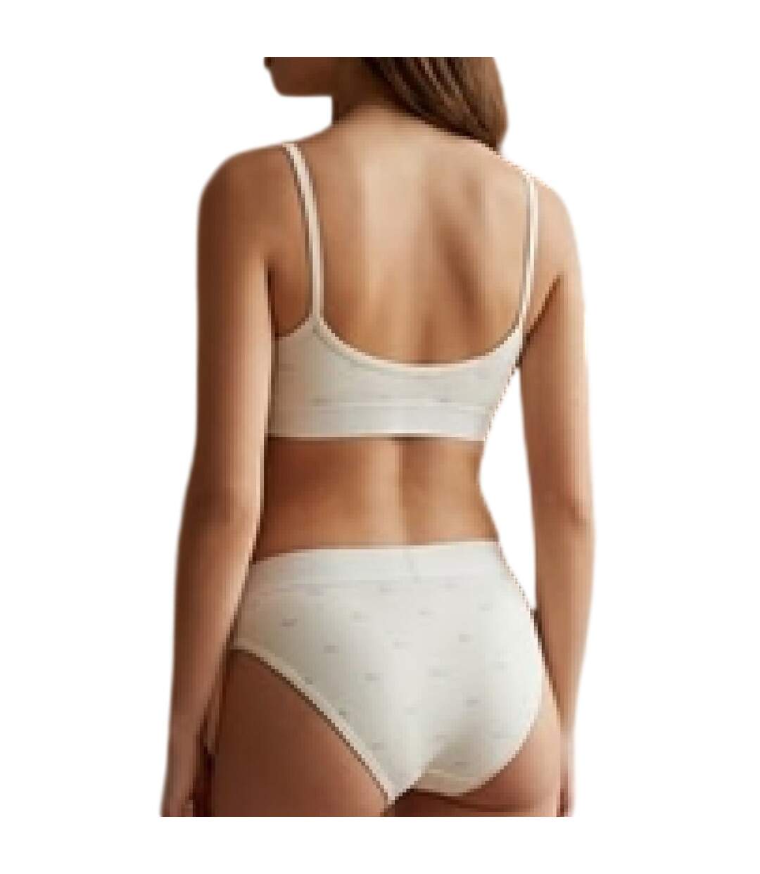 Womens/ladies Logo Cotton Stretch Briefs White Lacoste-3