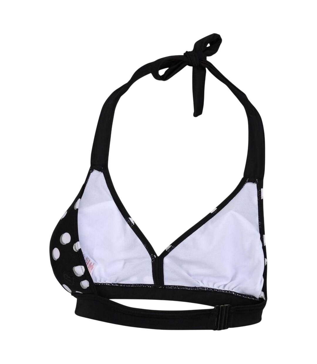 Womens/ladies Flavia Polka Dot Bikini Top Black White Regatta-3