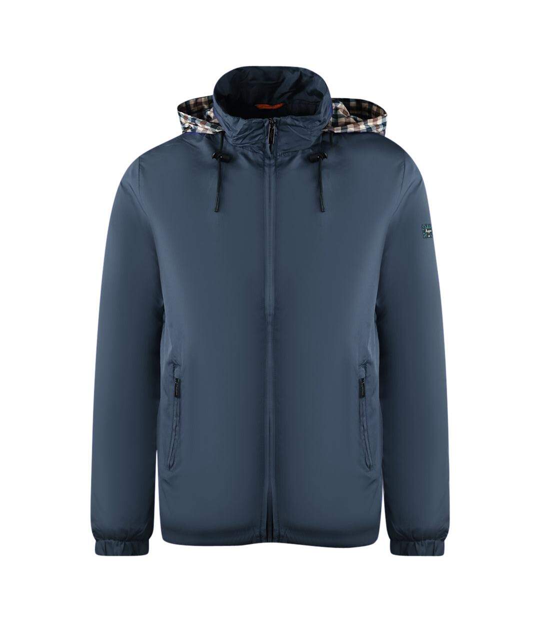 Unisex Adult Plain Lightweight Jacket Navy Blue Aquascutum-1