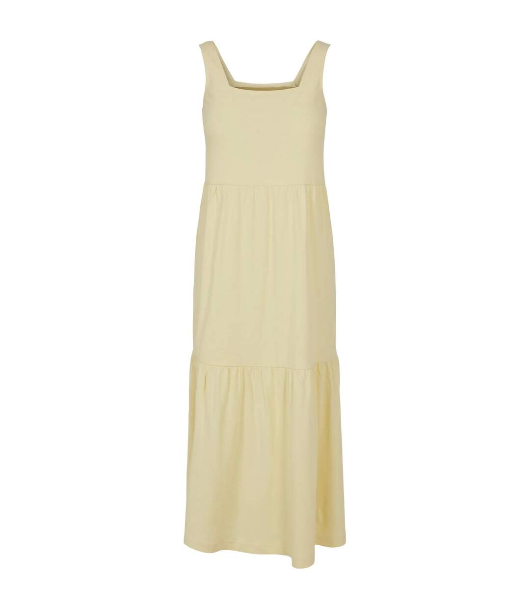 Womens/ladies Valance 7/8 Summer Dress Soft Yellow Urban Classics-2