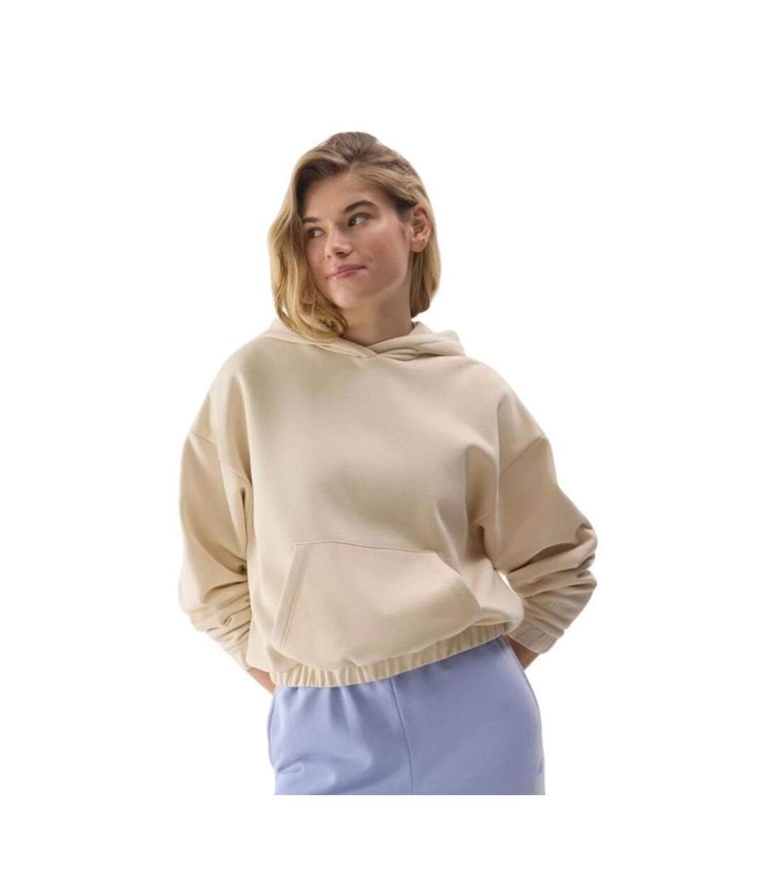 Sweat À Capuche F1057 Femme Crème 4F-2